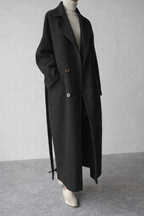 Women’s Belted Wool Blend Coat – Longline Winter Style