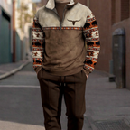 Levi | Men's Zip-Up Sweater With Fur Lining, Country and Western Styling.