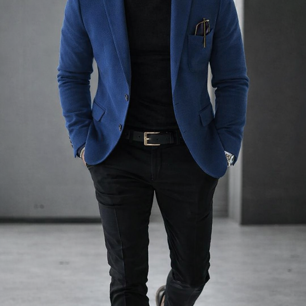 Men's Slim Fit Casual Long-Sleeve Knit Blazer