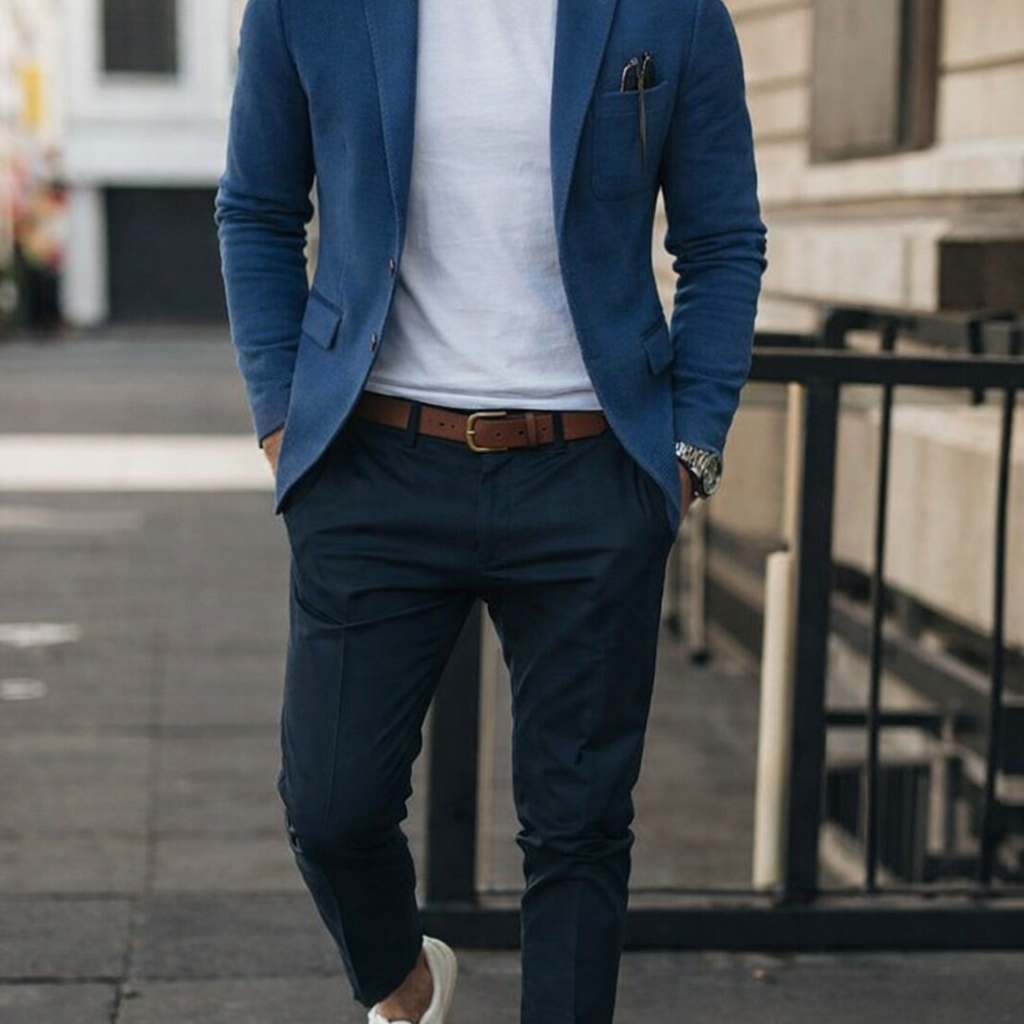 Men's Slim Fit Casual Long-Sleeve Knit Blazer