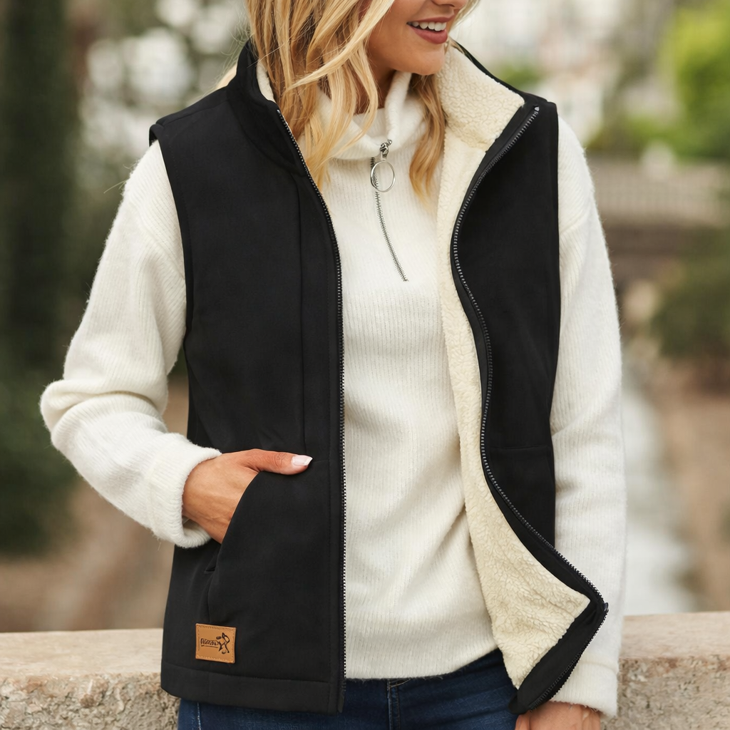 Sleeveless Fleece-Lined Bodywarmer For Women
