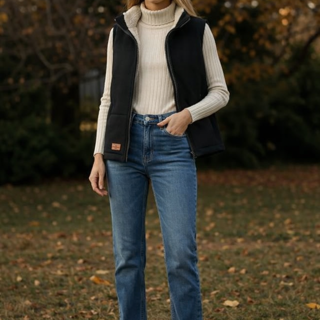 Sleeveless Fleece-Lined Bodywarmer For Women