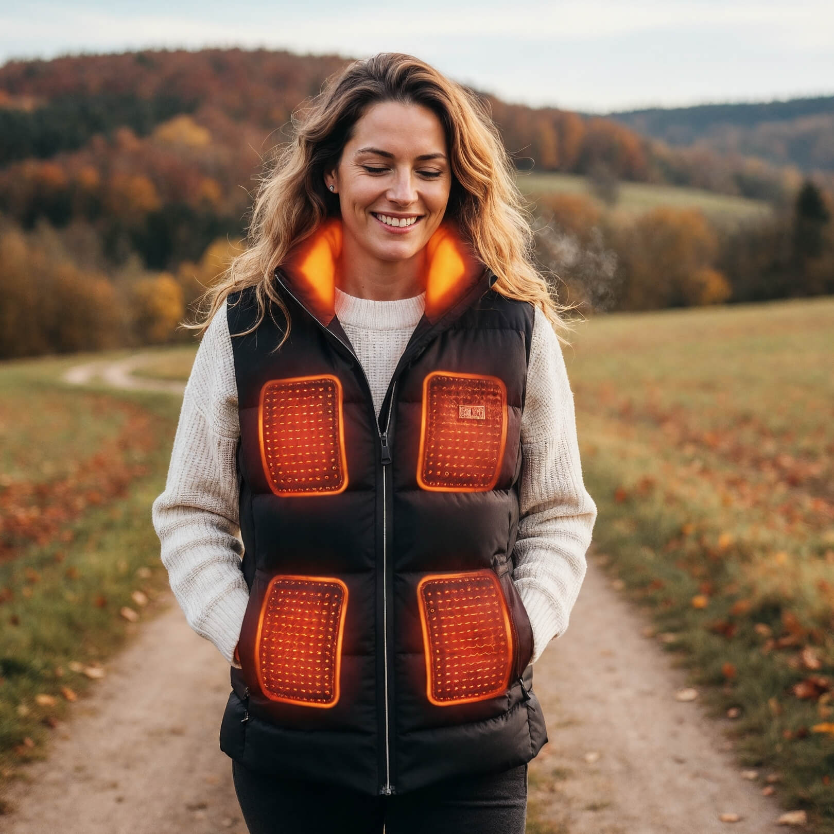 Women’s Heated Gilet – Electric Warm Body Warmer Vest for Outdoor Winter Use