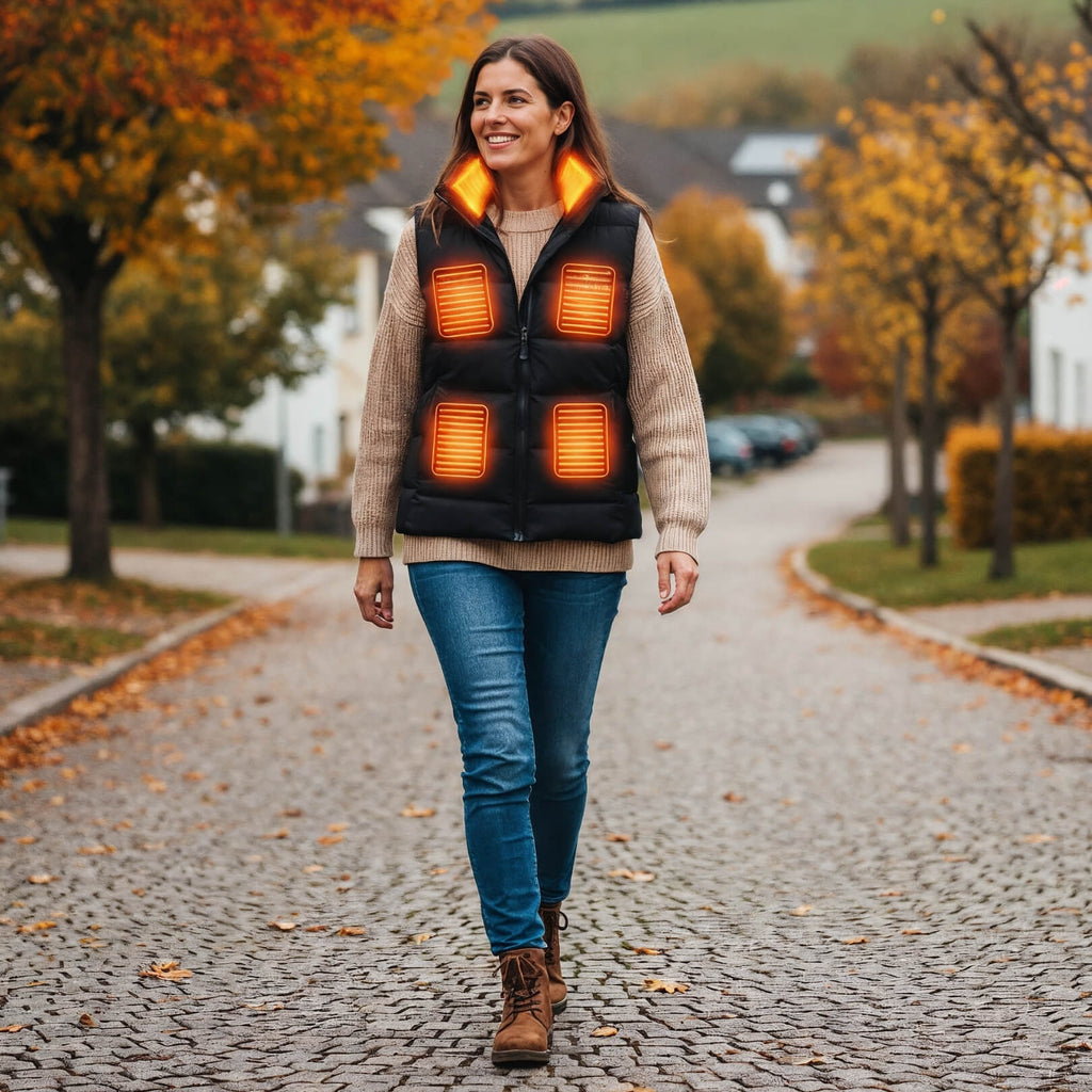 Women’s Heated Gilet – Electric Warm Body Warmer Vest for Outdoor Winter Use