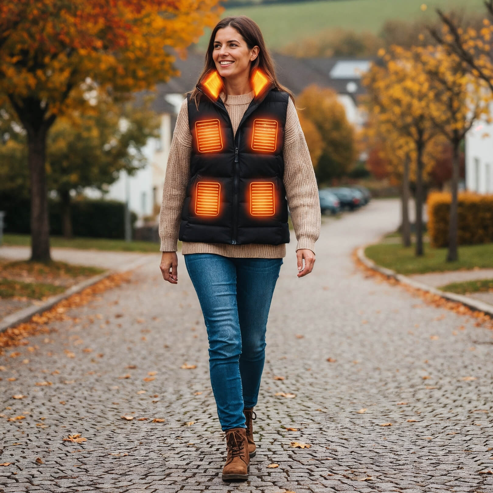 Women’s Heated Gilet – Electric Warm Body Warmer Vest for Outdoor Winter Use