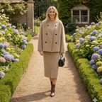 Women's Double Breasted Pea Coat - Modern British Country Style