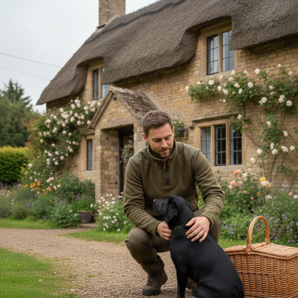 Mens Country 1/4 Zip Bonded Fleece
