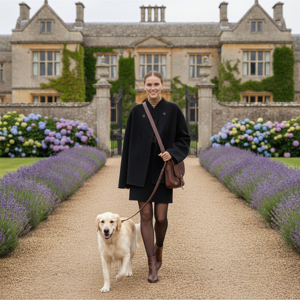 Women's Double Breasted Pea Coat - Modern British Country Style