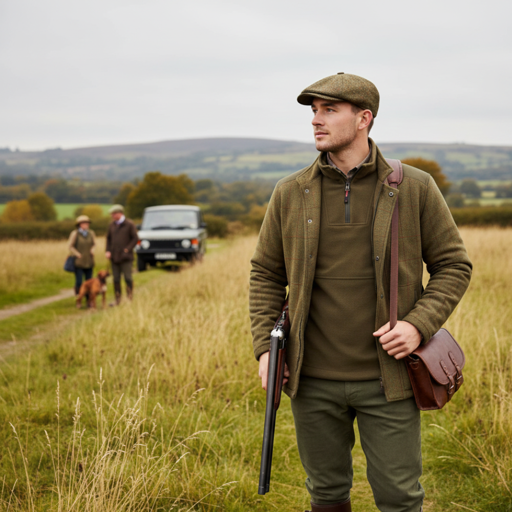 Mens Country 1/4 Zip Bonded Fleece