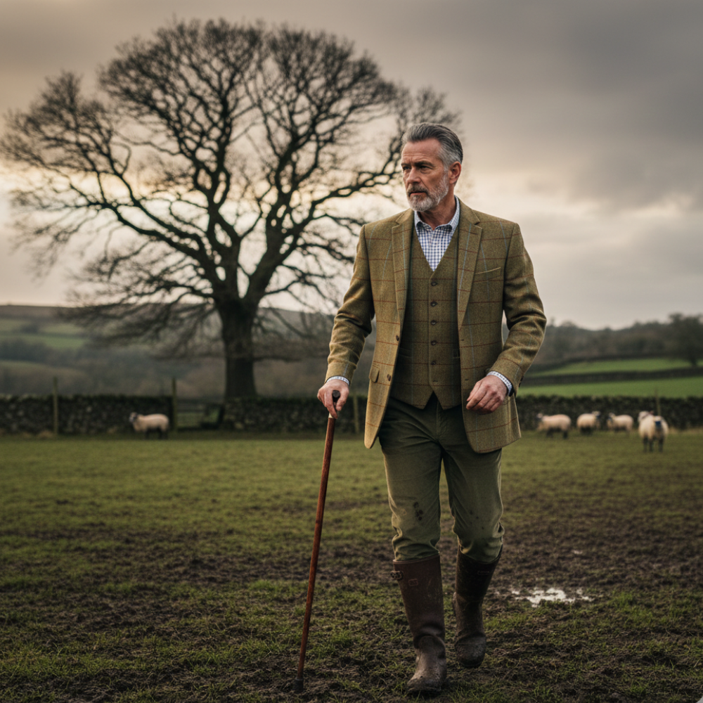 Men's Check Country Blazer Jacket