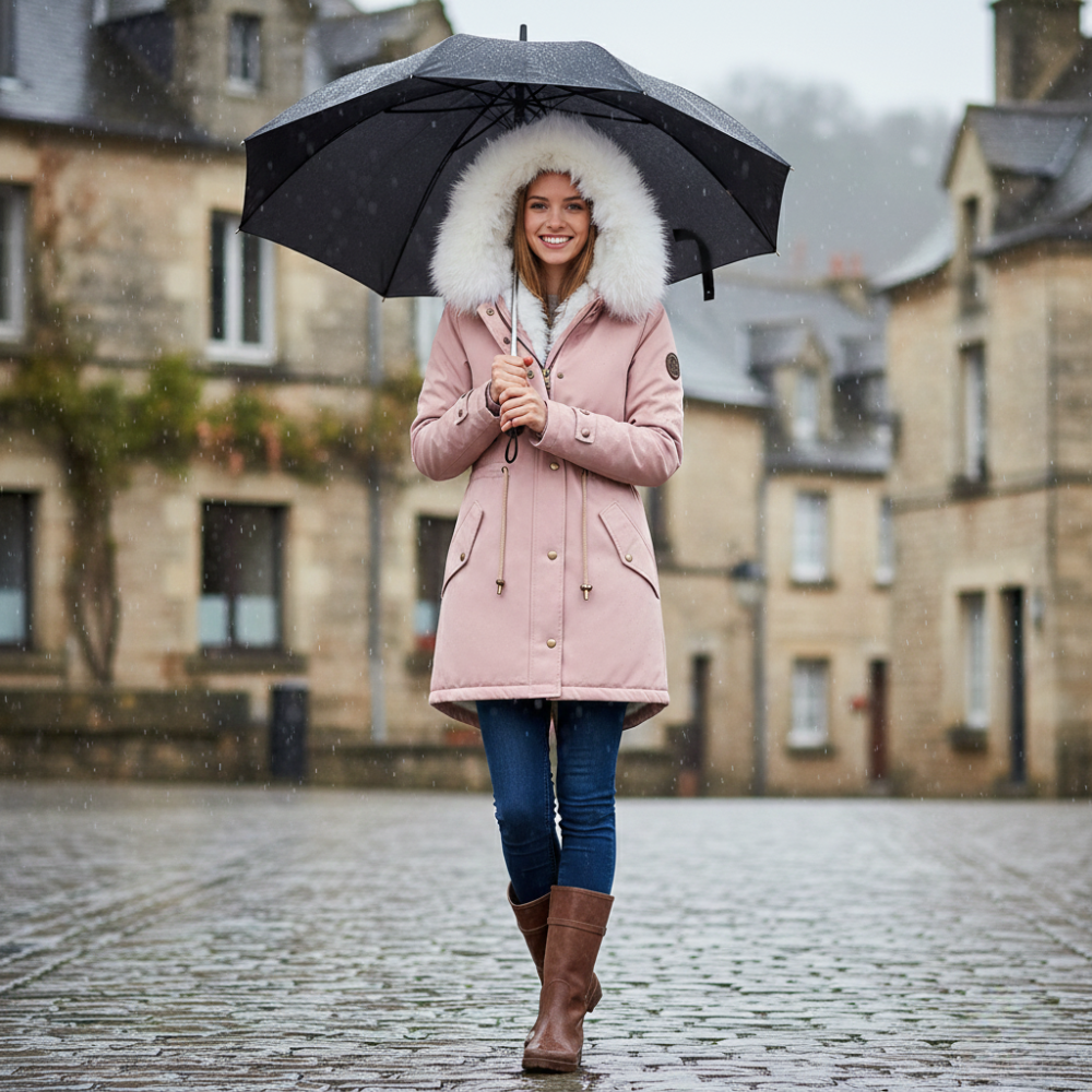 Women’s Winter Farmers Parka – Waterproof with Faux Fur Hood