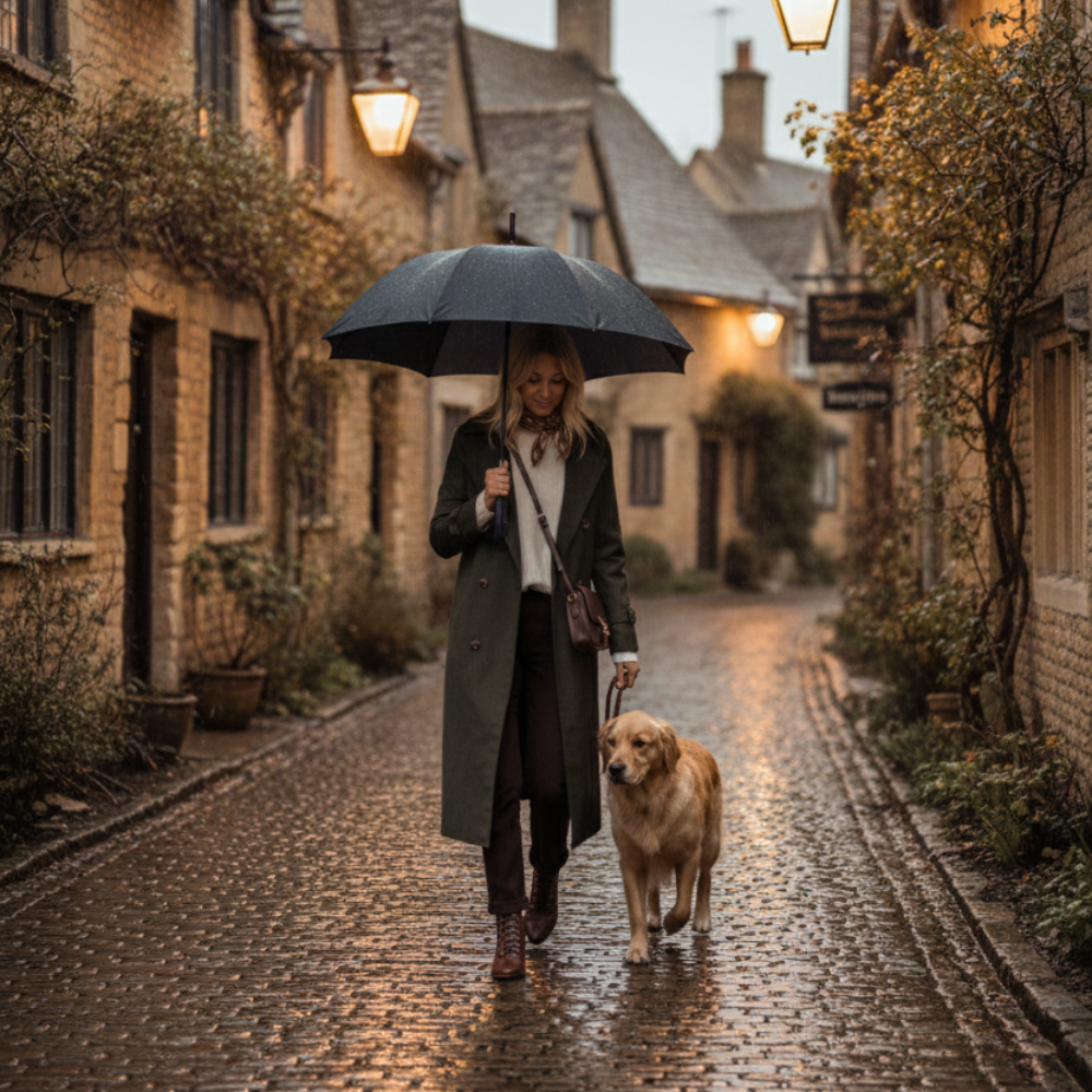 Women's Double-Breasted Long Trench Coat