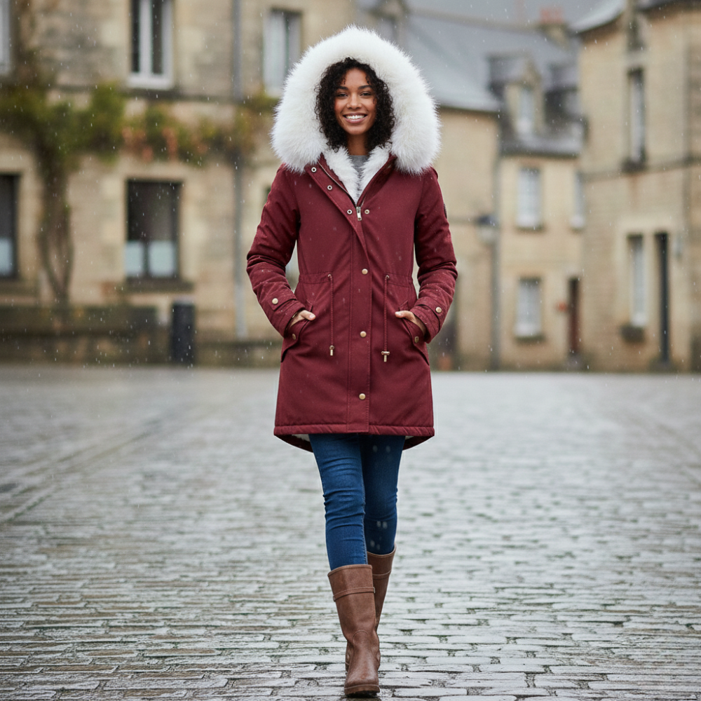 Women’s Winter Farmers Parka – Waterproof with Faux Fur Hood