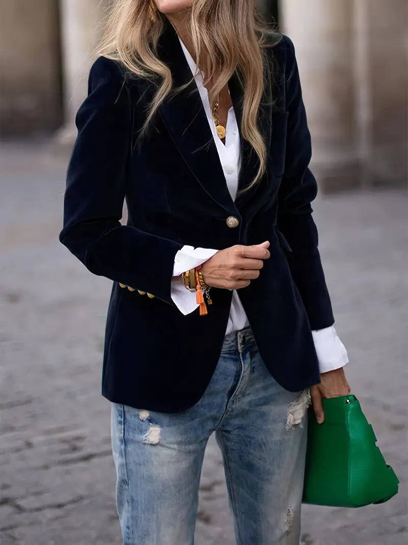 Isabella |  Elegant Velvet Blazer for Women - Country Style