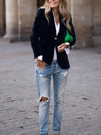 Isabella |  Elegant Velvet Blazer for Women - Country Style