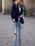 Isabella |  Elegant Velvet Blazer for Women - Country Style