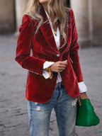 Isabella |  Elegant Velvet Blazer for Women - Country Style