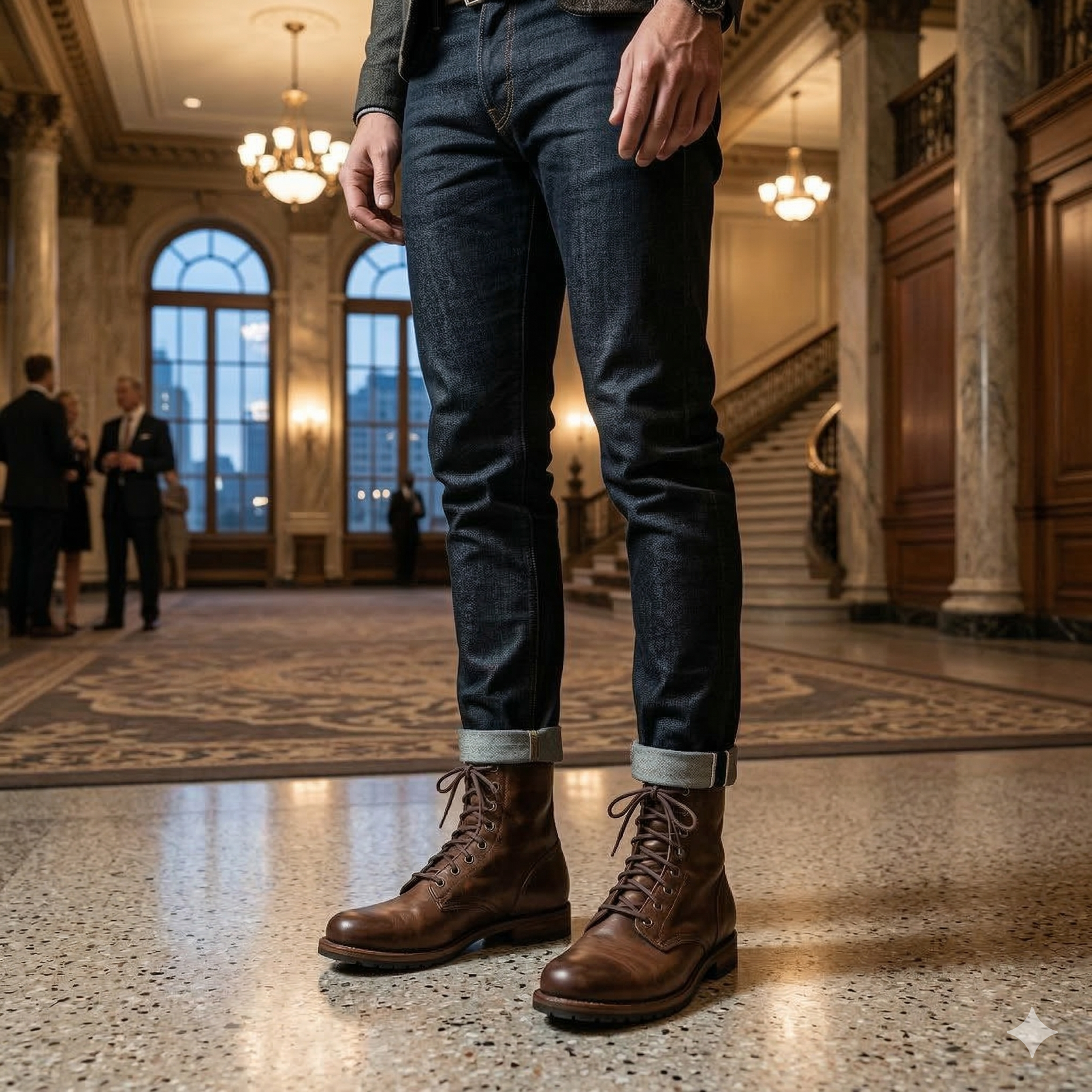 Stylish ankle Leather Boots for Men – Durable Footwear