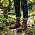 Stylish ankle Leather Boots for Men – Durable Footwear