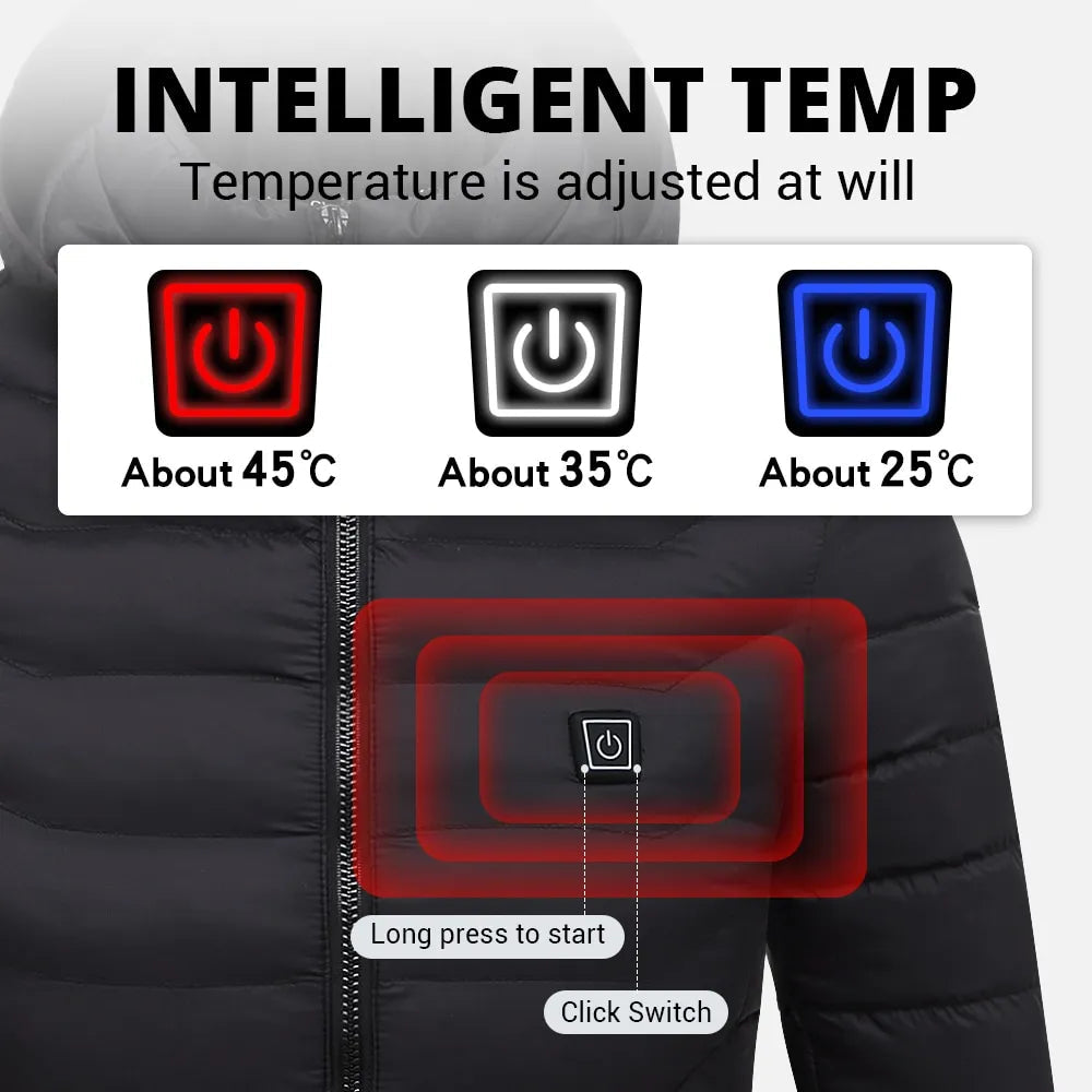 Men's Electric Heated Jacket – Outdoor Winter Exploration Coat