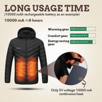 Ultralight Heated Jacket Electric Warm Coat – USB Rechargeable Jacket