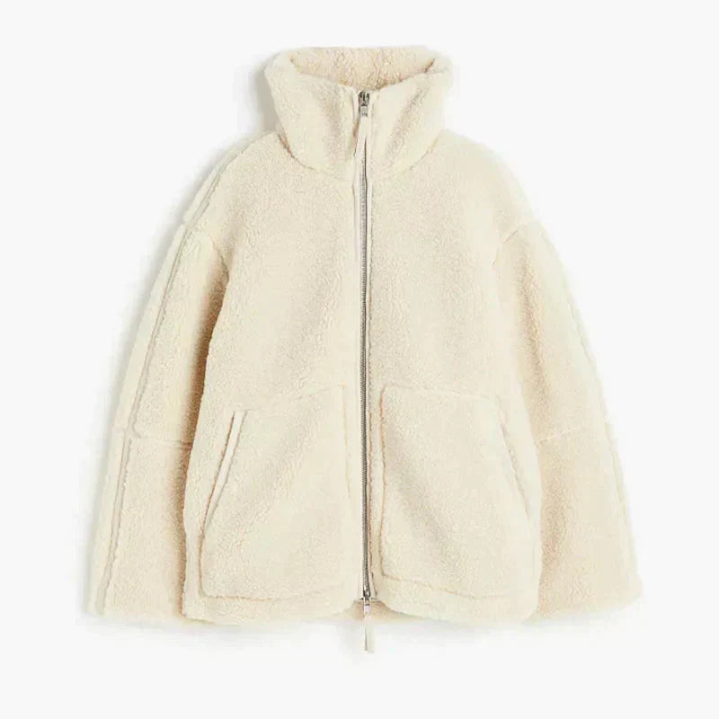Women's Teddy Fleece Winter Jacket - Stylish and Comfy Zip up Jumper
