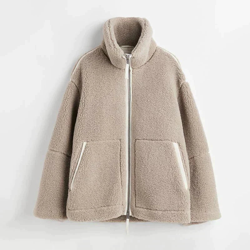 Women's Teddy Fleece Winter Jacket - Stylish and Comfy Zip up Jumper