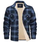 Levi | Men's Sherpa Lined Plaid Shirt Jacket – Warm Button-Down Style