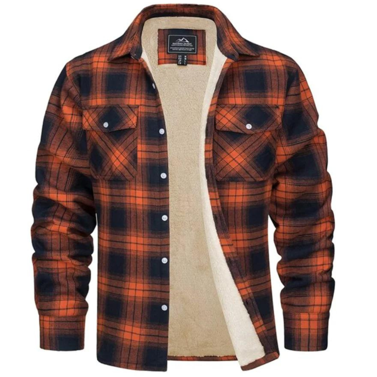 Levi | Men's Sherpa Lined Plaid Shirt Jacket – Warm Button-Down Style