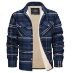 Levi | Men's Sherpa Lined Plaid Shirt Jacket – Warm Button-Down Style
