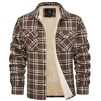 Levi | Men's Sherpa Lined Plaid Shirt Jacket – Warm Button-Down Style