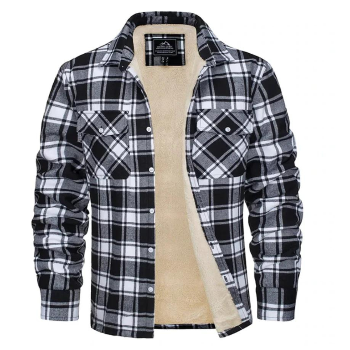 Levi | Men's Sherpa Lined Plaid Shirt Jacket – Warm Button-Down Style