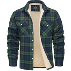 Levi | Men's Sherpa Lined Plaid Shirt Jacket – Warm Button-Down Style