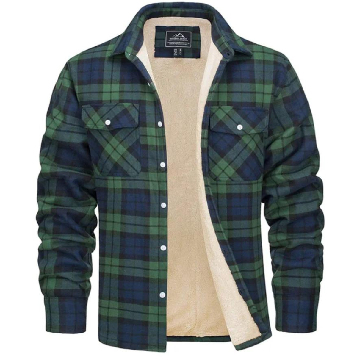 Levi | Men's Sherpa Lined Plaid Shirt Jacket – Warm Button-Down Style