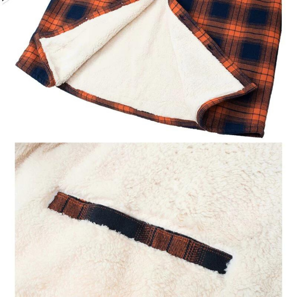 Levi | Men's Sherpa Lined Plaid Shirt Jacket – Warm Button-Down Style