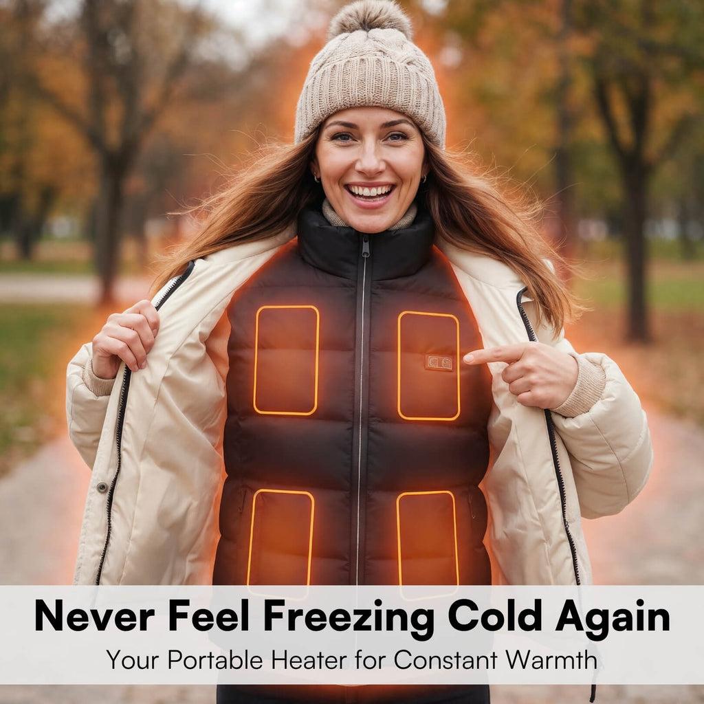 Women’s Heated Gilet – Electric Warm Body Warmer Vest for Outdoor Winter Use