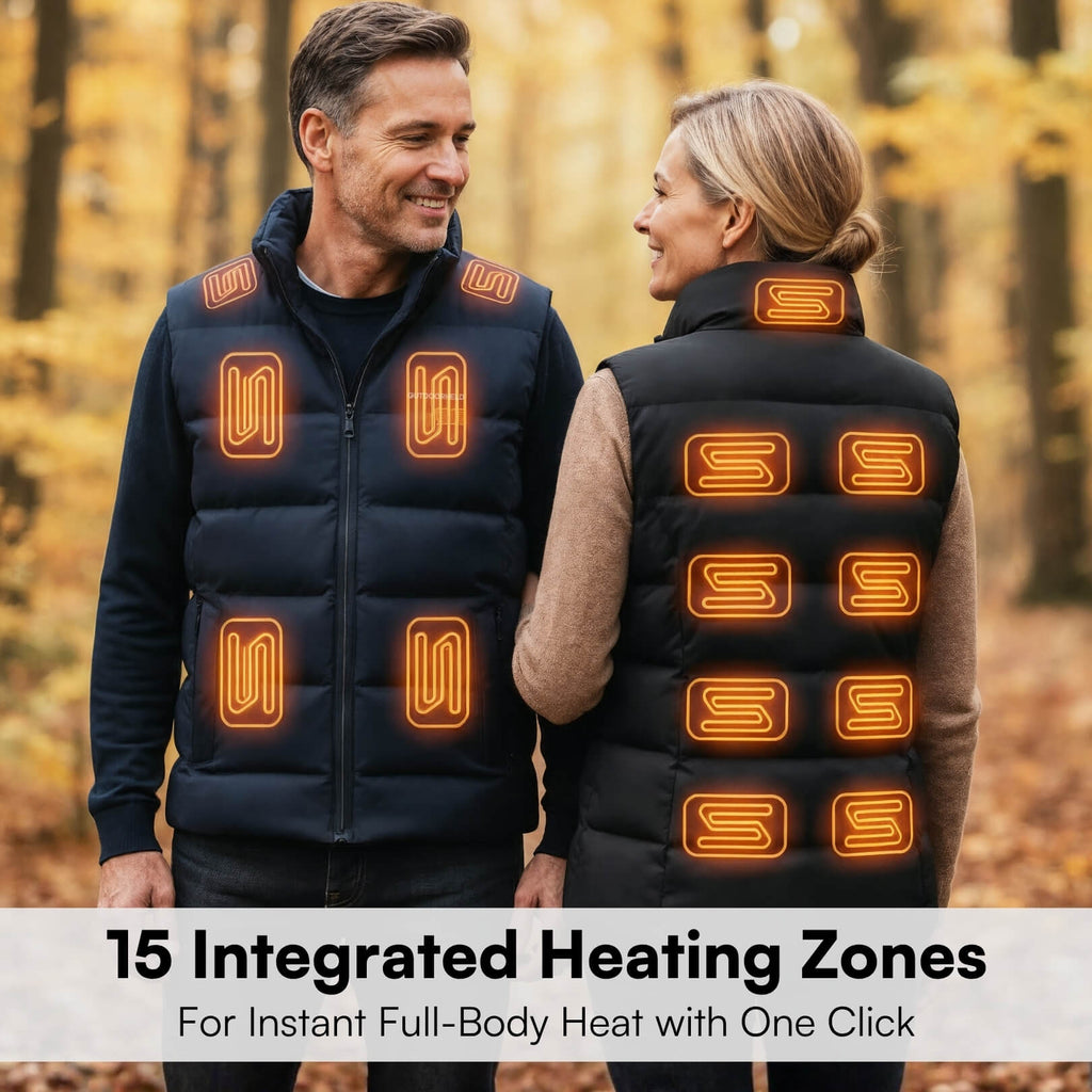 Men's Heated Gilet - Electric Warm Bodywarmer For Outdoors