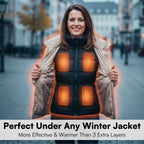 Women’s Heated Gilet – Electric Warm Body Warmer Vest for Outdoor Winter Use