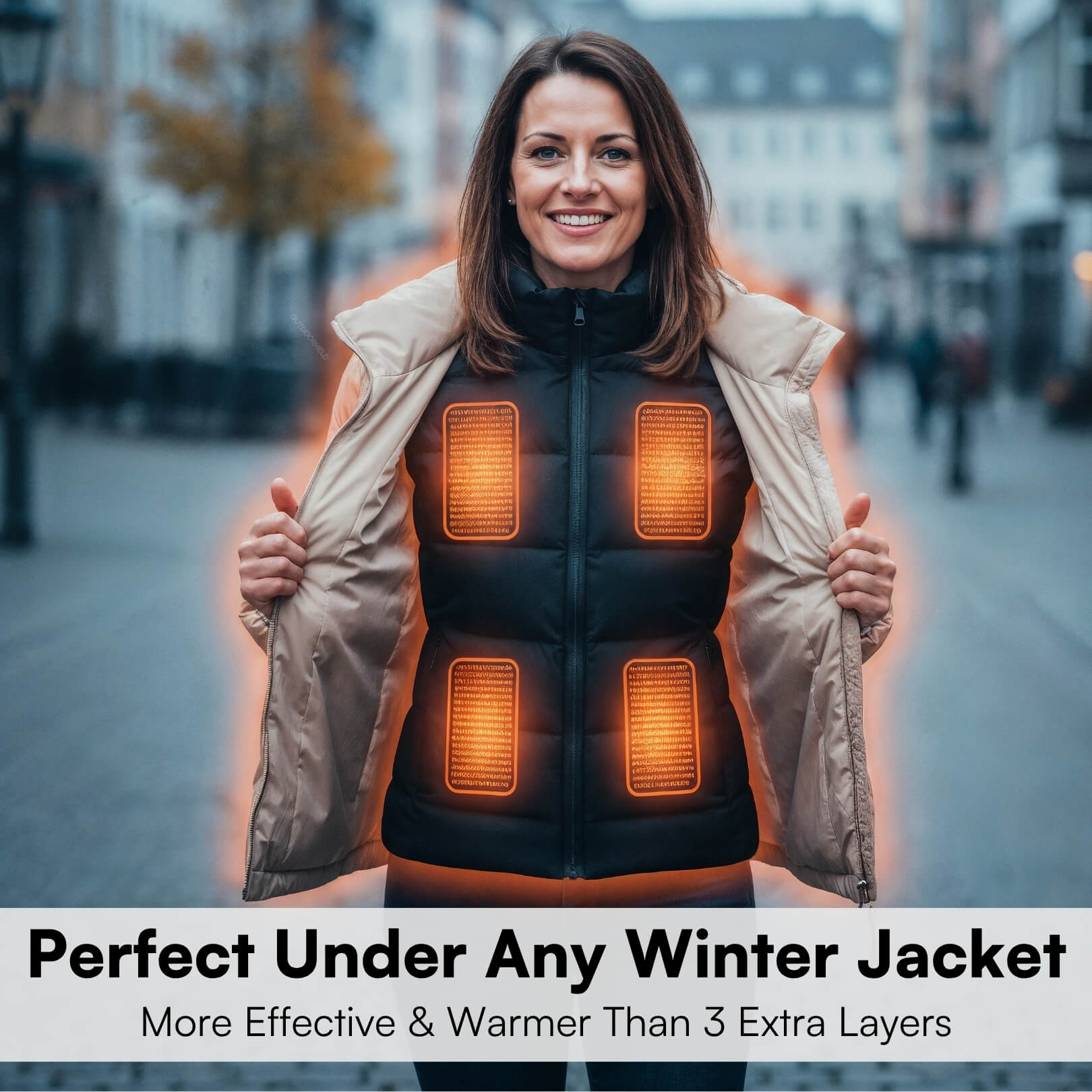 Women’s Heated Gilet – Electric Warm Body Warmer Vest for Outdoor Winter Use