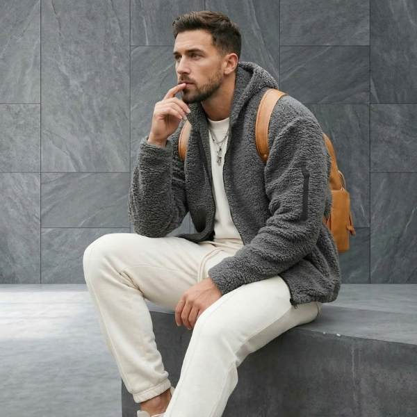 James | Hooded Fleece Jacket for Men