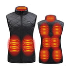 Women’s Heated Vest – Electric Gilet Warm Up Outdoor Winter Body Warmer Jacket