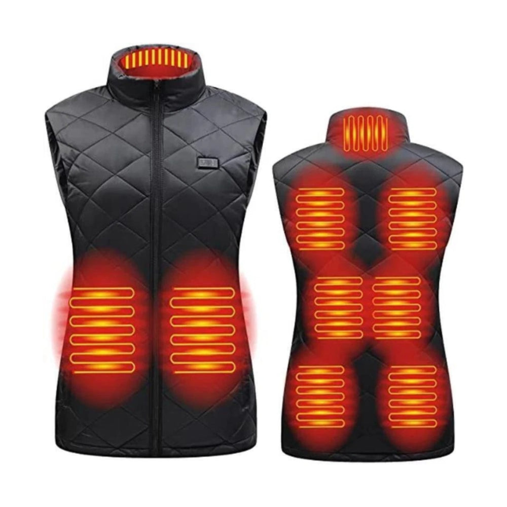 Women’s Heated Vest – Electric Gilet Warm Up Outdoor Winter Body Warmer Jacket