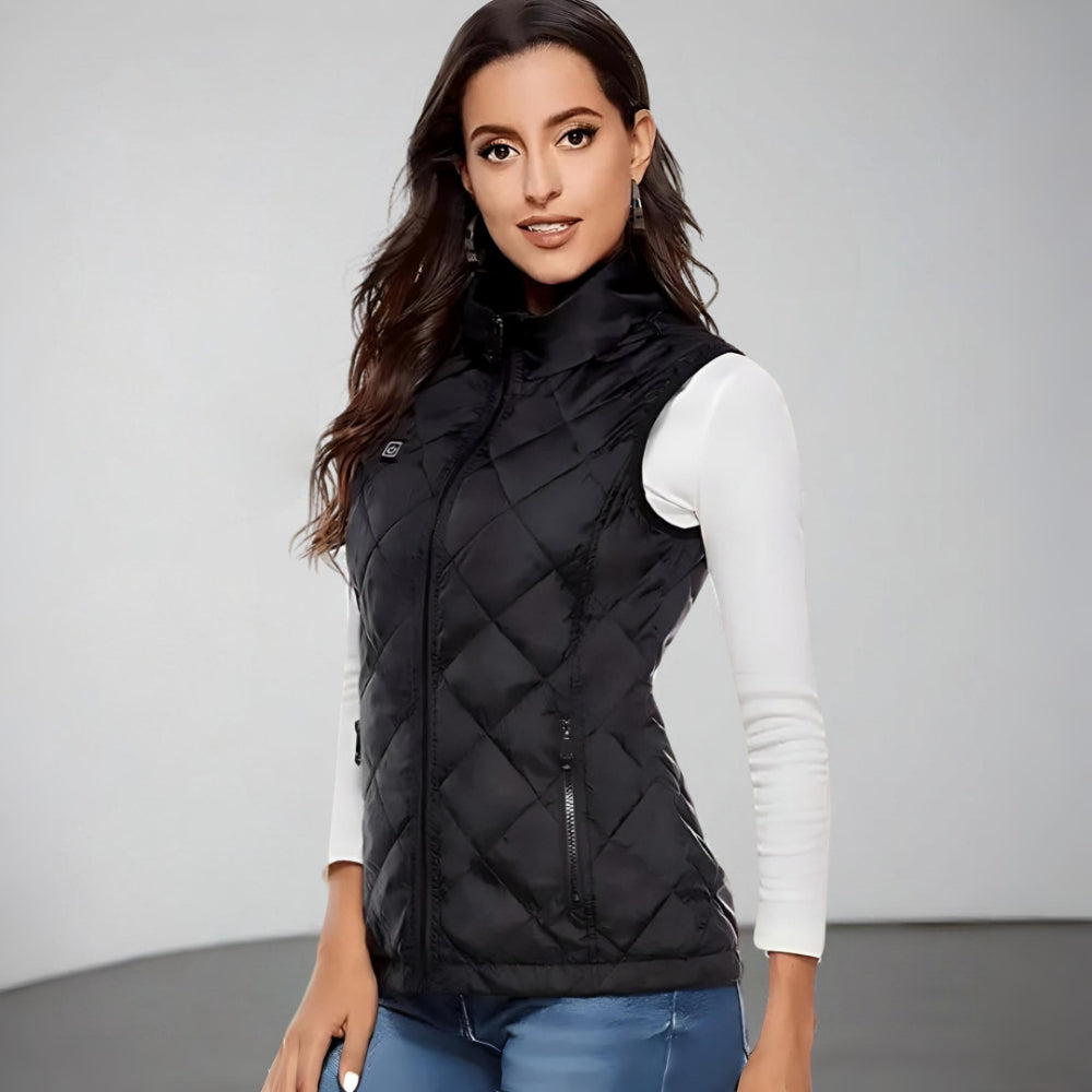 Women’s Heated Vest – Electric Gilet Warm Up Outdoor Winter Body Warmer Jacket