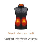 Women’s Heated Vest – Electric Gilet Warm Up Outdoor Winter Body Warmer Jacket