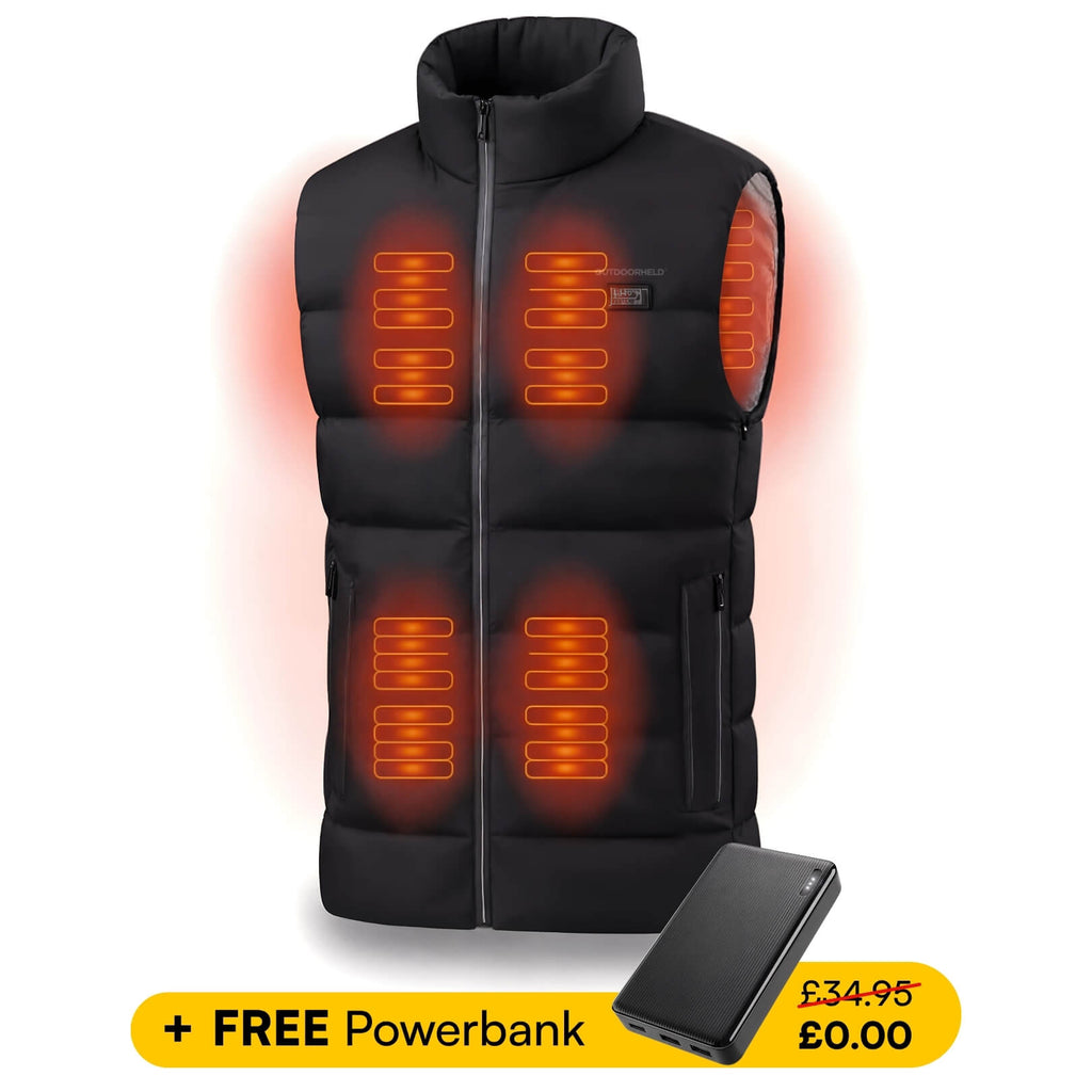 Men's Heated Gilet - Electric Warm Bodywarmer For Outdoors