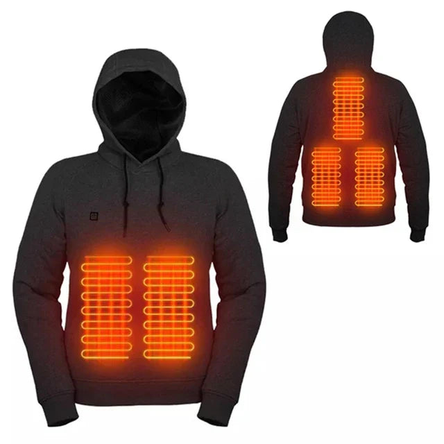 Heated Unisex Hoodie – ThermaHoodie Electric Warm Pullover for Outdoor