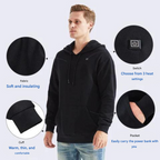 Heated Unisex Hoodie – ThermaHoodie Electric Warm Pullover for Outdoor
