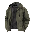 Men's Waterproof Outdoor Jacket with Hood, Country style with Fur Lining