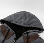 Men's Waterproof Outdoor Jacket with Hood, Country style with Fur Lining