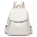 Anti-Theft Leather Backpack – Secure Travel Laptop Bag
